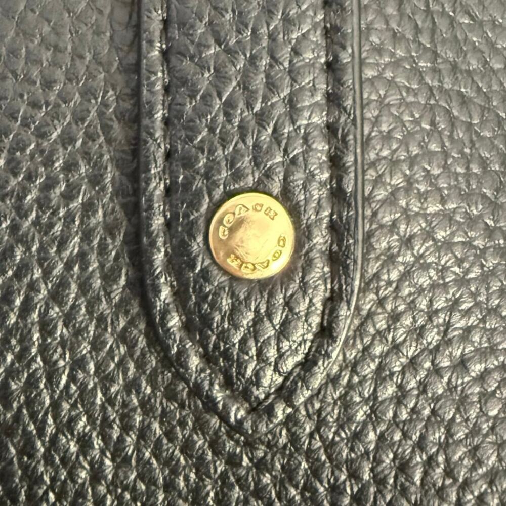 Coach Town tote bag pebbled leather extra large purse black - Picture 14 of 15